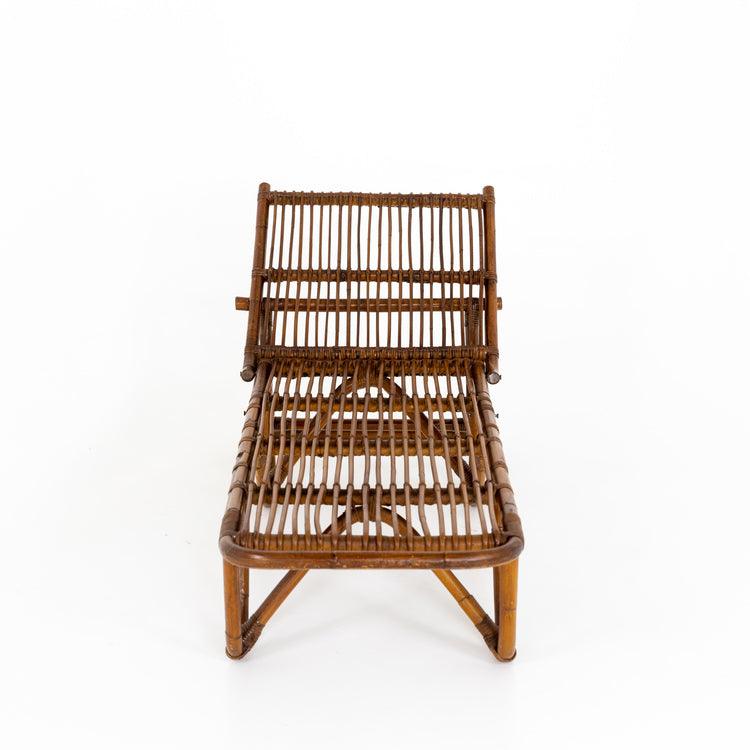 Rattan Chaise Longue, Italy mid 20th century - Ehrl Fine Art & Antiques