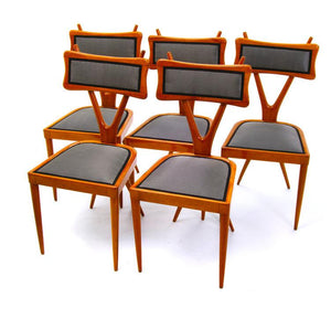 Chairs in the Style of Gianni Vigorelli, Italy 1950s - Ehrl Fine Art & Antiques
