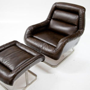 Leather Lounge Chair, prob. 1980s - Ehrl Fine Art & Antiques