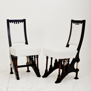 Art Nouveau Chairs in the style of Carlo Bugatti, Italy, 1st Half 20th Century - Ehrl Fine Art & Antiques