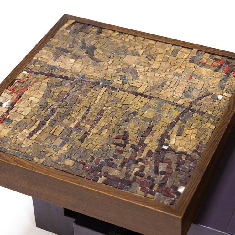 Coffee table with stone mosaic, probably Italy, mid-20th century - Ehrl Fine Art & Antiques