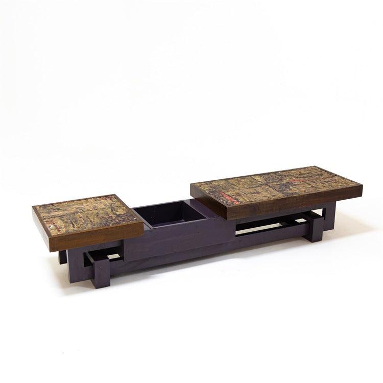 Coffee table with stone mosaic, probably Italy, mid-20th century - Ehrl Fine Art & Antiques