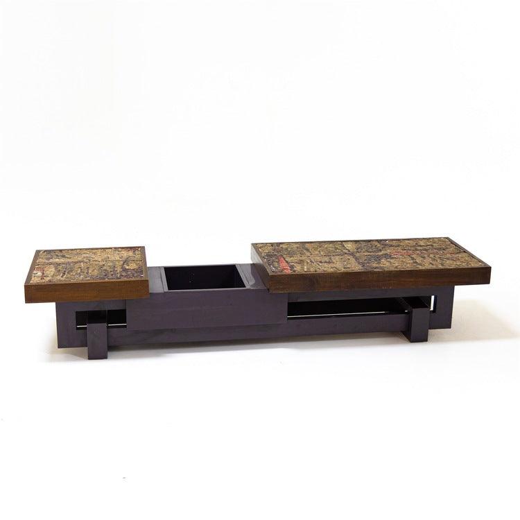 Coffee table with stone mosaic, probably Italy, mid-20th century - Ehrl Fine Art & Antiques