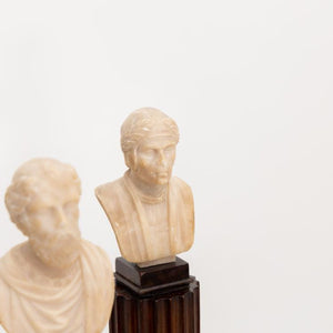 Grand Tour Alabaster Busts of Italian Poets, 1st Half 19th Century - Ehrl Fine Art & Antiques