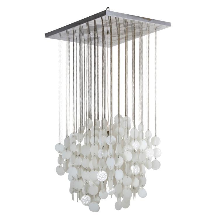 Murano Glass Lamp in the Style of Verner Panton, Italy - Ehrl Fine Art & Antiques