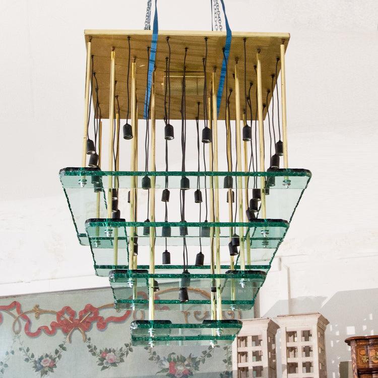 Large Chandelier, attr. to Acerbis 1970s/80s - Ehrl Fine Art & Antiques