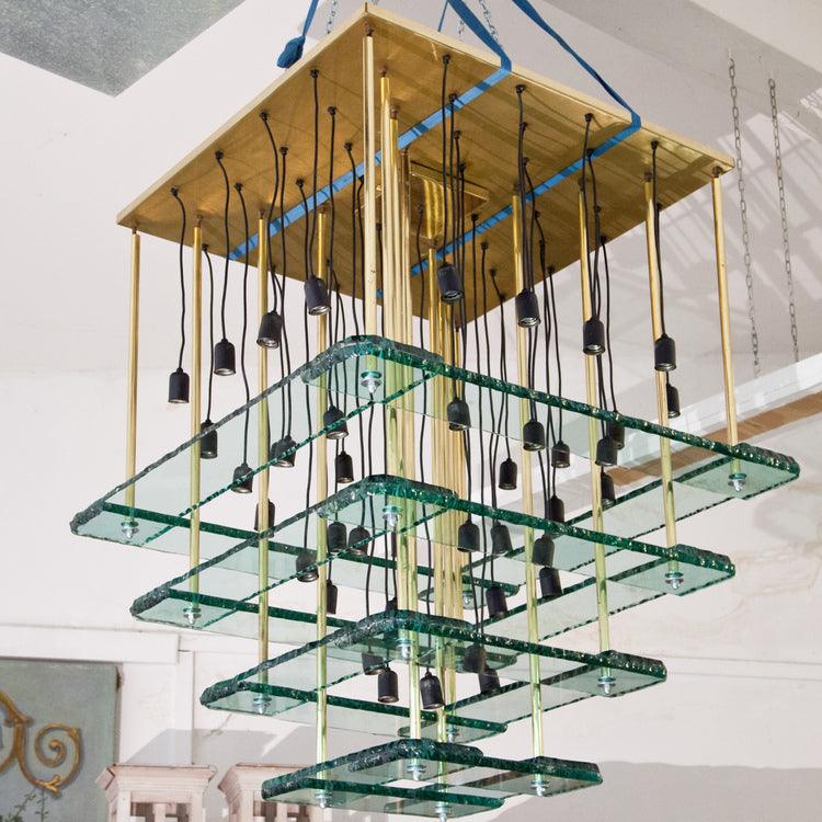 Large Chandelier, attr. to Acerbis 1970s/80s - Ehrl Fine Art & Antiques