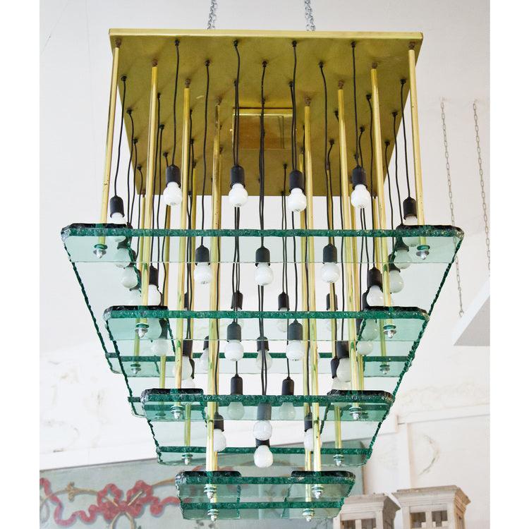 Large Chandelier, attr. to Acerbis 1970s/80s - Ehrl Fine Art & Antiques