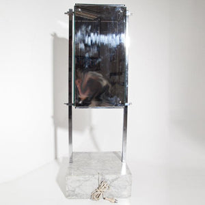 Mirrored Floor Lamp attr. to Ignazio Gardella for Azucena, 1960s - Ehrl Fine Art & Antiques