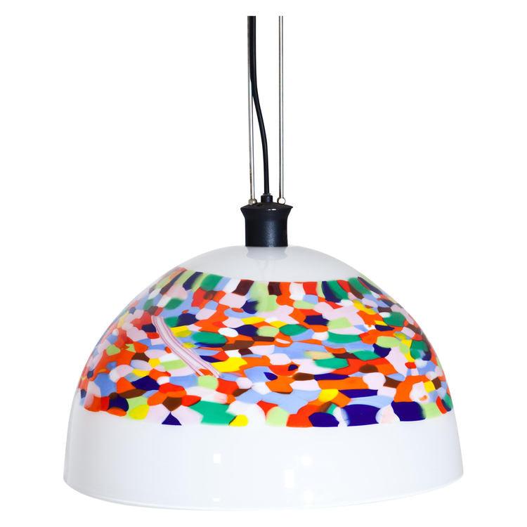Pendant Lamp with Murrine Glass Shade, Italy 1980s/90s - Ehrl Fine Art & Antiques