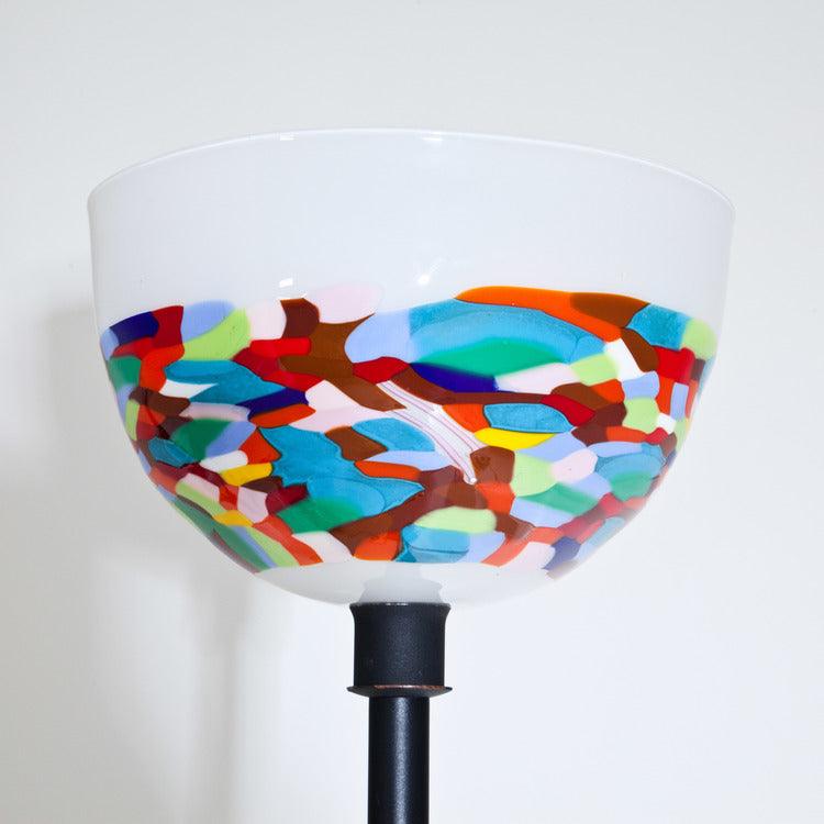 Floor Lamp with Murrine Glass Shade, Italy 20th Century - Ehrl Fine Art & Antiques