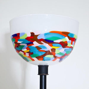 Floor Lamp with Murrine Glass Shade, Italy 20th Century - Ehrl Fine Art & Antiques