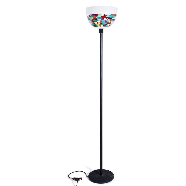 Floor Lamp with Murrine Glass Shade, Italy 20th Century - Ehrl Fine Art & Antiques