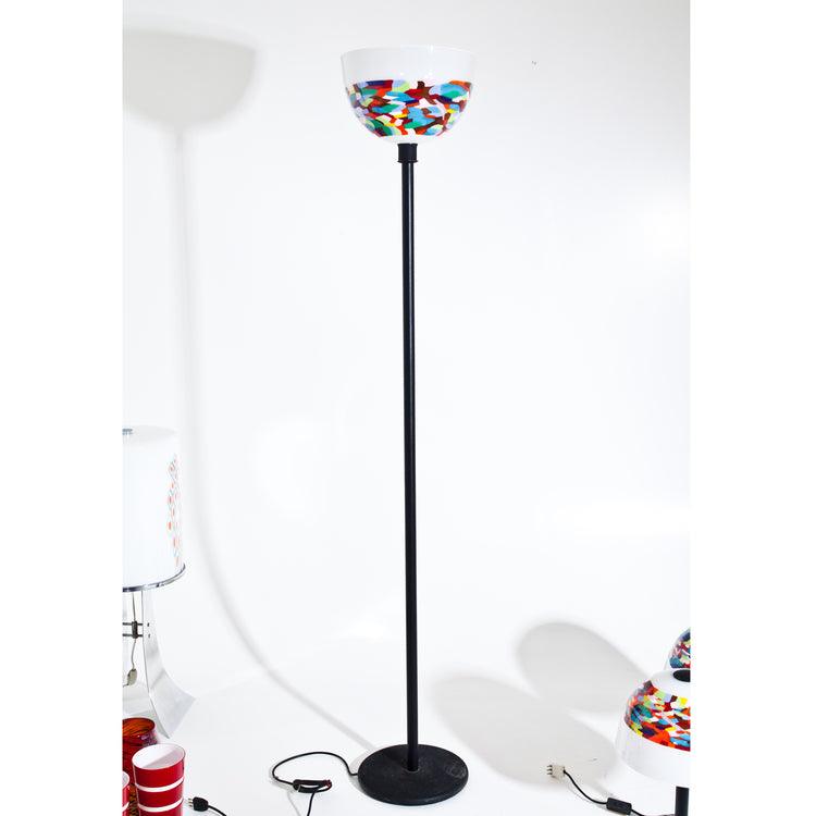 Floor Lamp with Murrine Glass Shade, Italy 20th Century - Ehrl Fine Art & Antiques