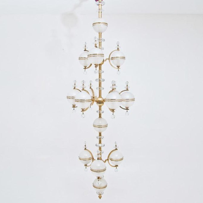 Large Lobmeyr Chandelier, Vienna Mid-20th Century - Ehrl Fine Art & Antiques