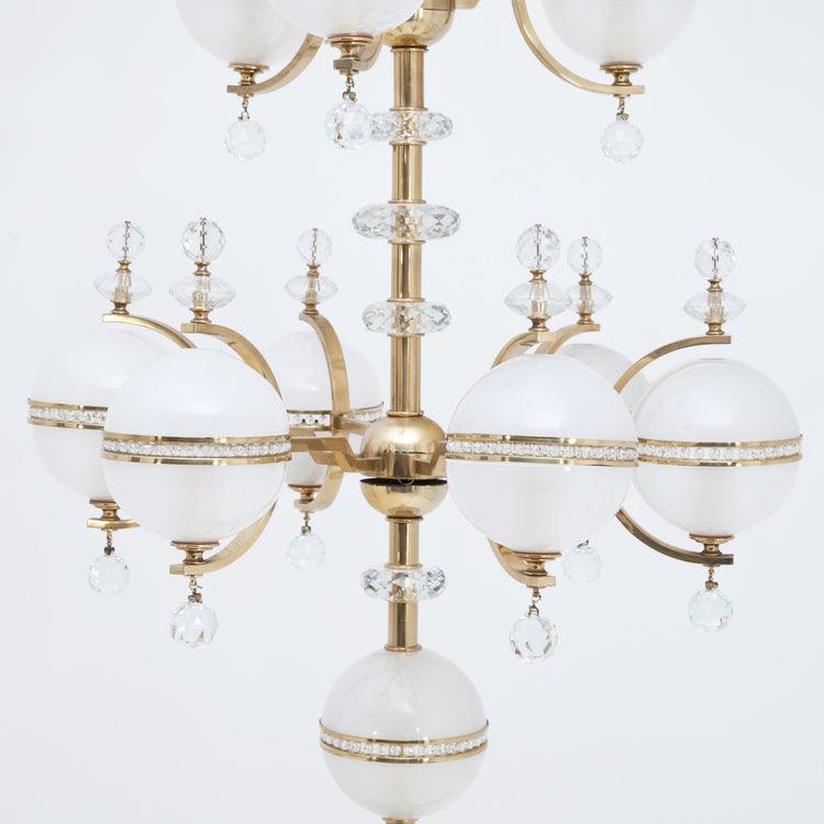 Large Lobmeyr Chandelier, Vienna Mid-20th Century - Ehrl Fine Art & Antiques