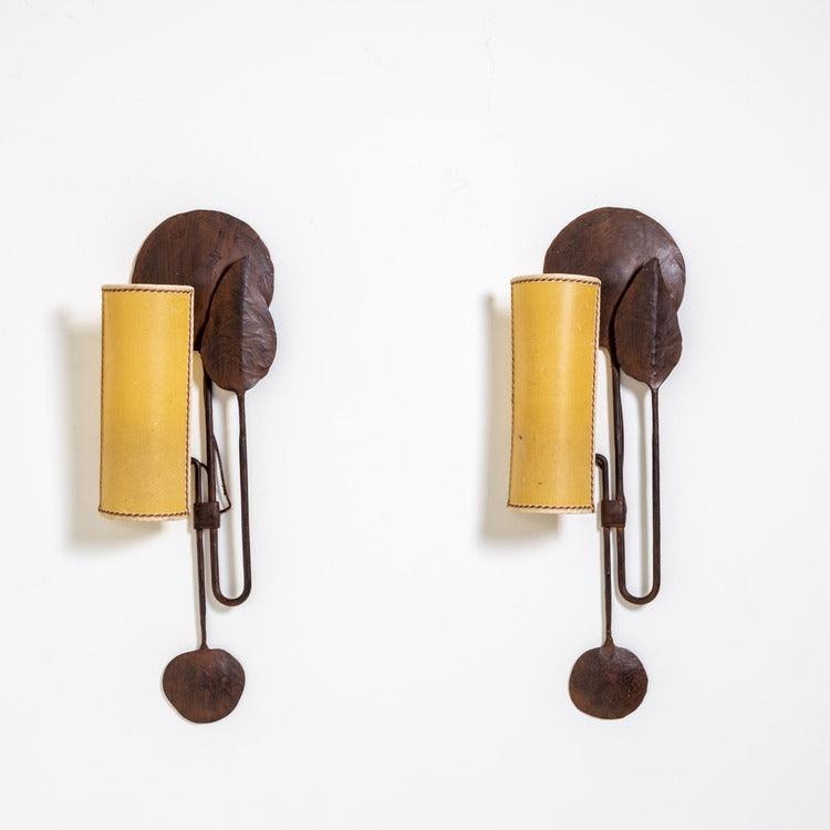 Brutalist Sconces, Italy 1960s - Ehrl Fine Art & Antiques