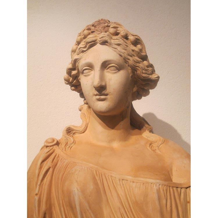Female Terracotta Statue, prob. Personification of the art of printing, by Louis Gossin - Ehrl Fine Art & Antiques