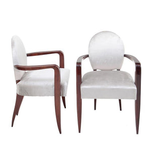 Lovely Pair of Art Deco Armchairs in Style of Dominik. - Ehrl Fine Art & Antiques
