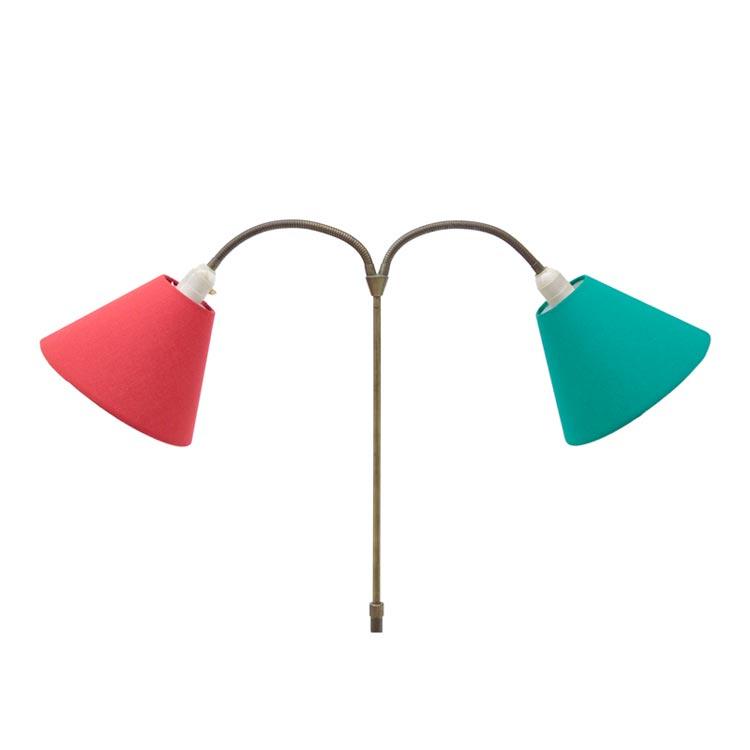Floor Lamp with coloured lamp shades, Mid-20th Century - Ehrl Fine Art & Antiques
